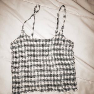 checkered black and white tank!!